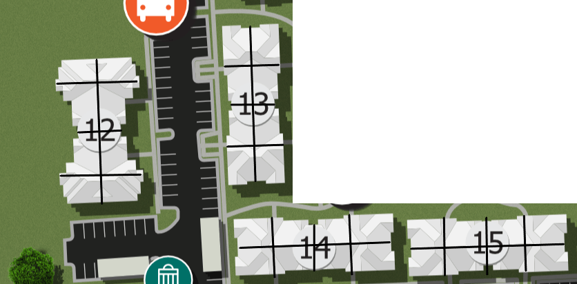 an overhead view of a football field with a stop sign above it